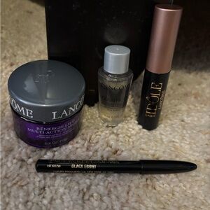 Lancome Skincare and Mascara Set with Black and Purple Accents